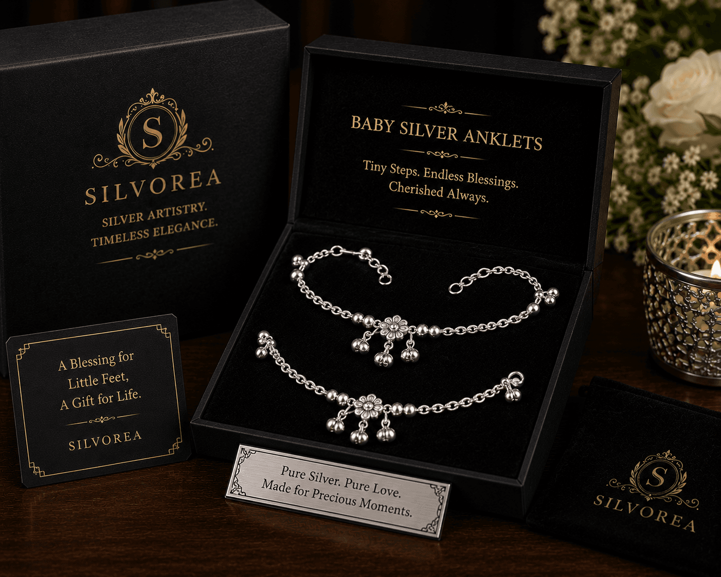 Baby Silver Anklets
