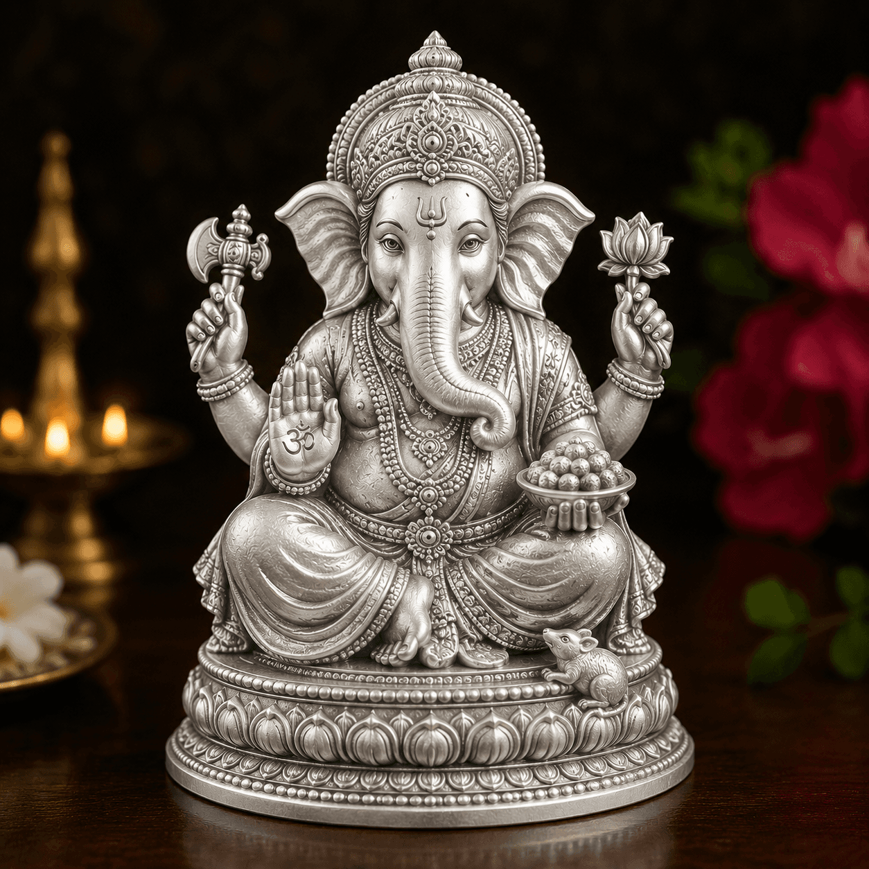 Ganesh Silver Idol